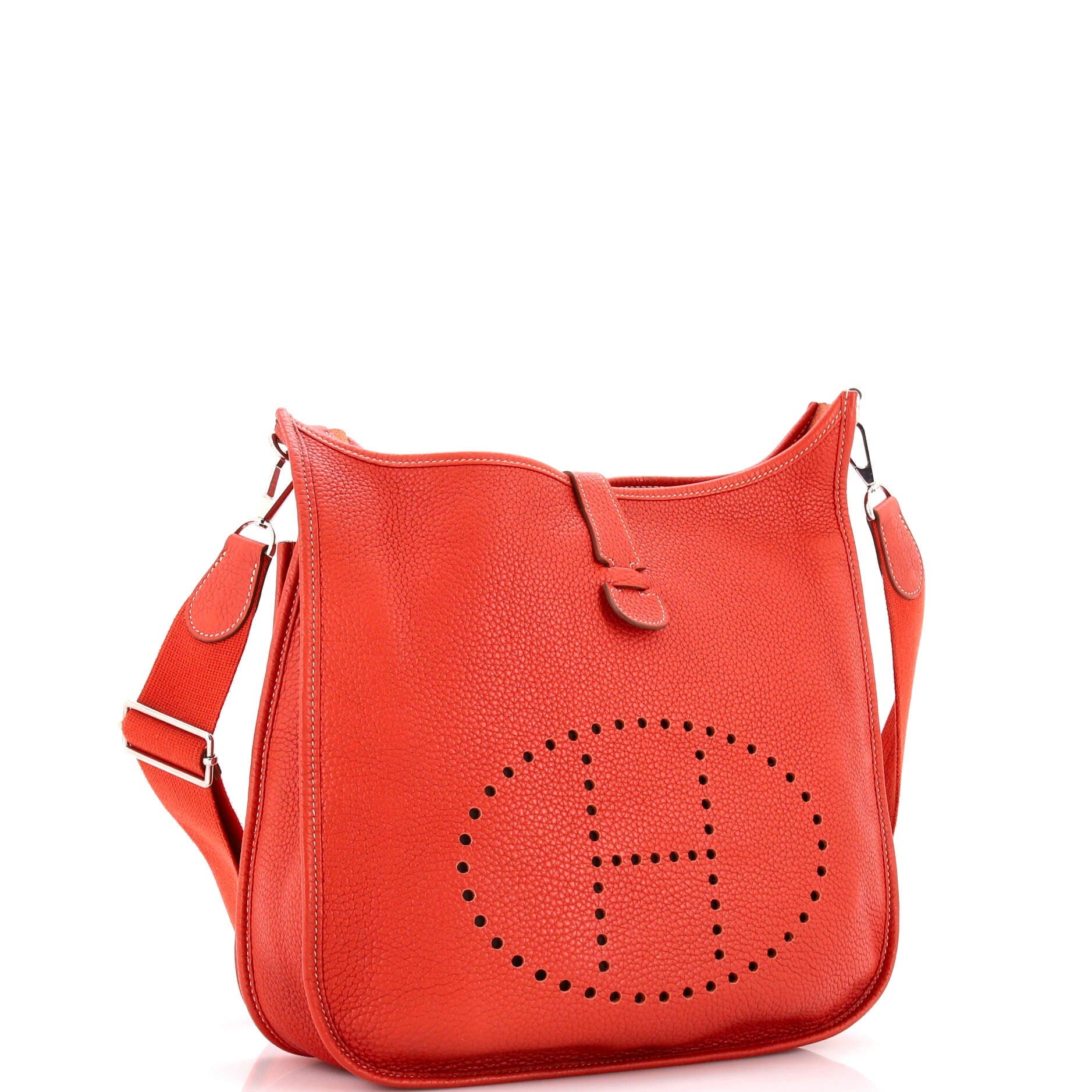 Pre-Owned Hermes Evelyne Bag Gen III Clemence GM, Alternate, color, Sanguine