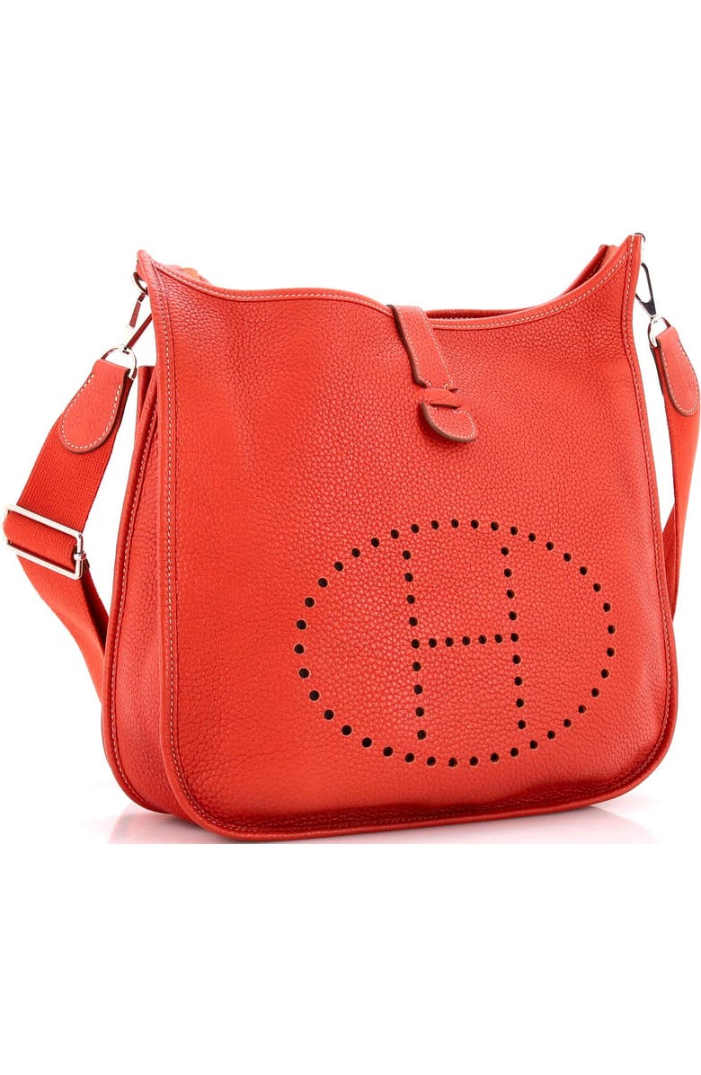 Pre-Owned Hermes Evelyne Bag Gen III Clemence GM, Alternate, color, Sanguine