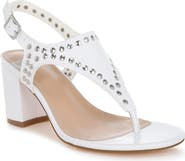 Rag & Co Nerina Leather Studded T-Strap Sandal