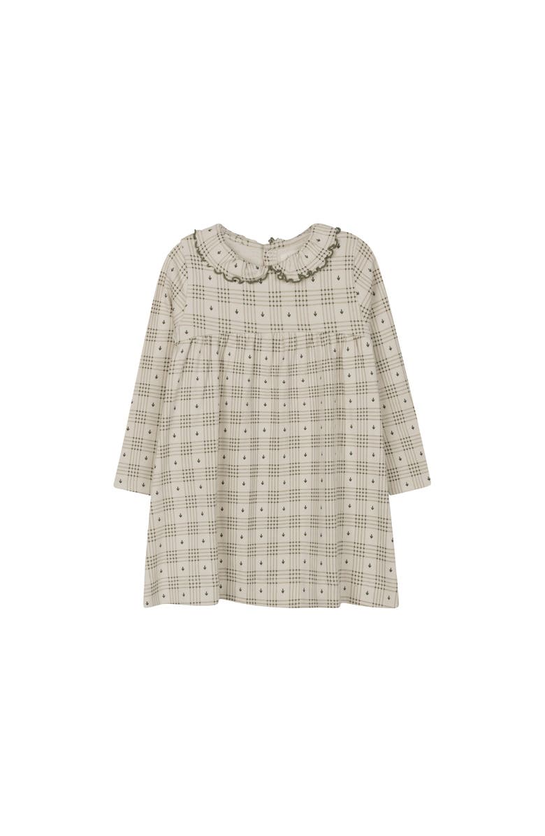 Ely's & Co. Cotton Floral Plaid Collection - Dress, Main, color, Tan