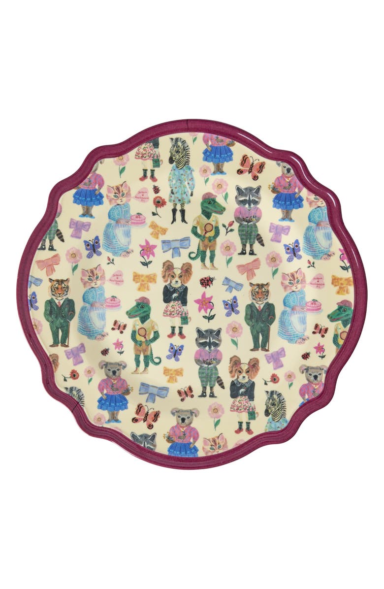 Rice by Rice x Nathalie Lété Set of 2 Melamine Dinner Plates, Main, color,