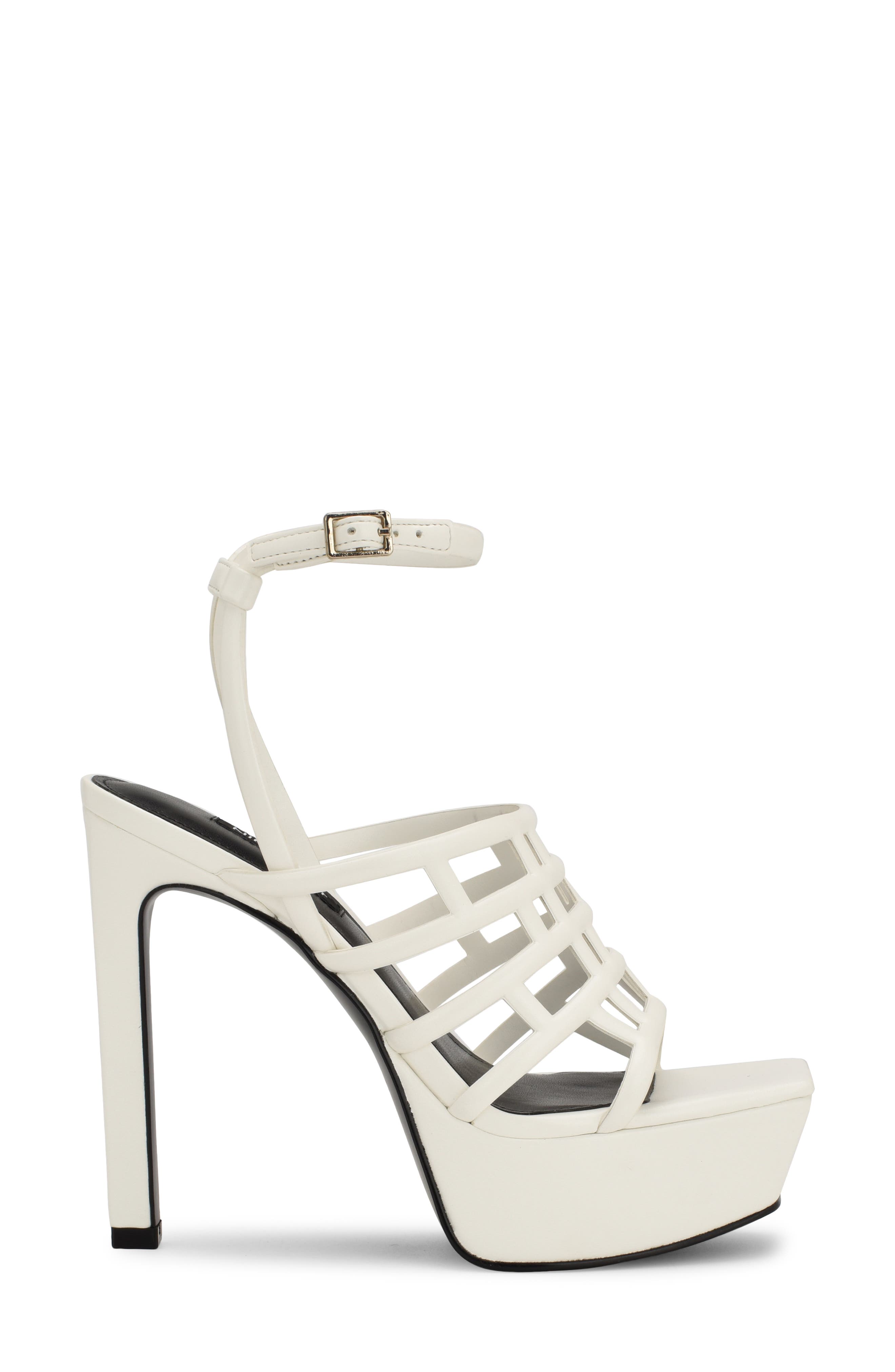 Kelinda Ankle Strap Platform Sandal, Alternate, color, WHITE