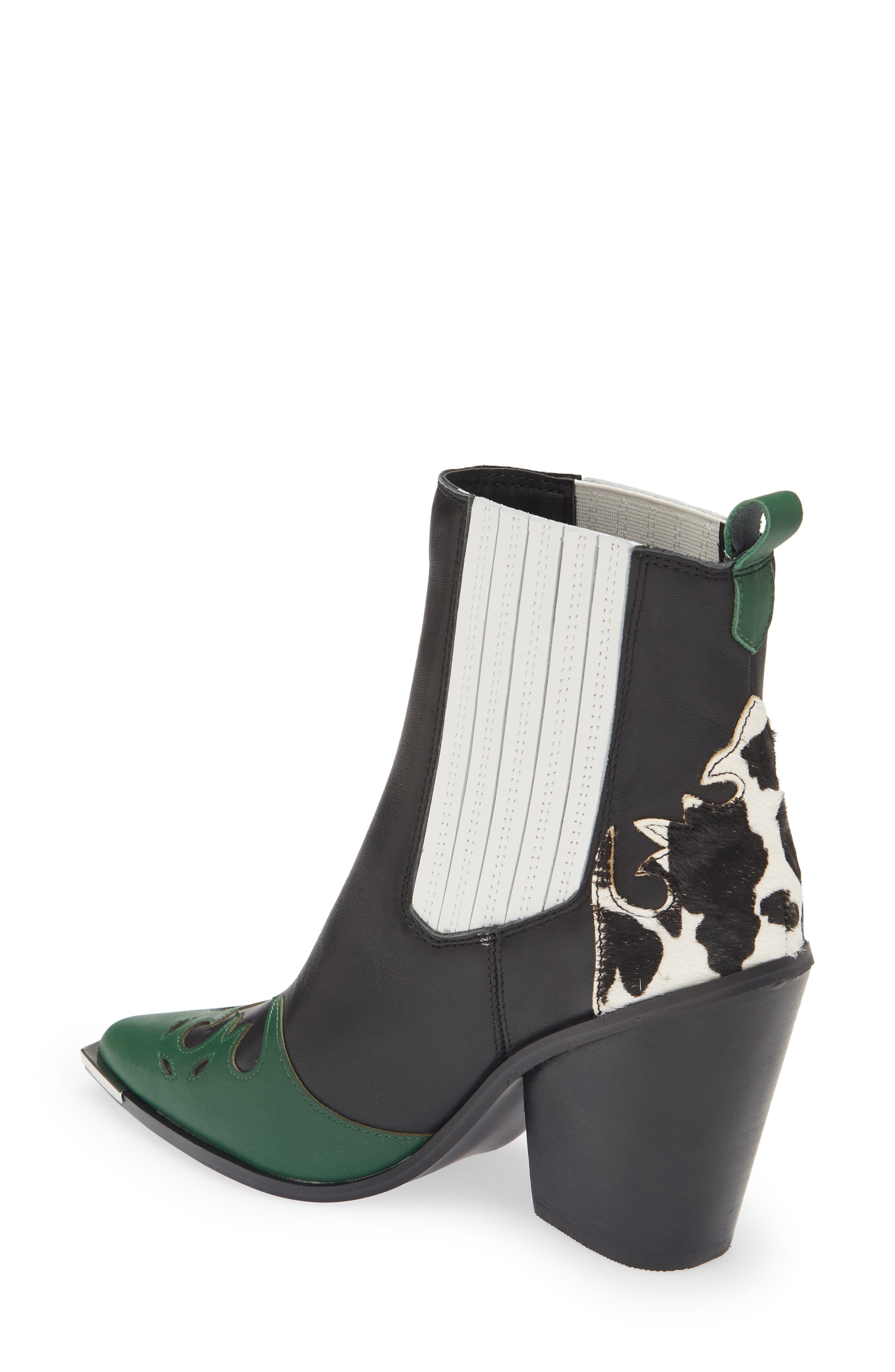 Steve Madden Trim Pointed Toe Western Bootie, Alternate, color, 