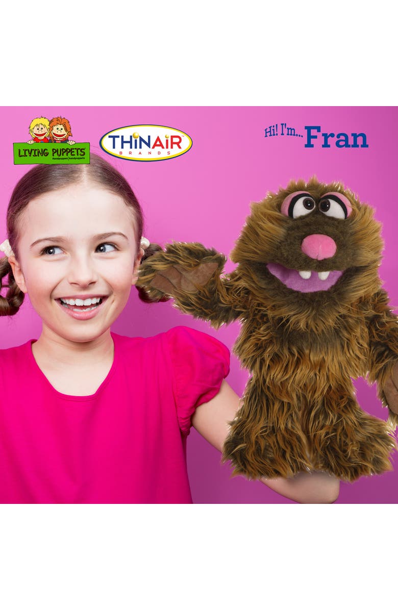 Living Puppets Fran The Brown Friendly Monster 12 Inch Hand Puppet, Alternate, color, Brown