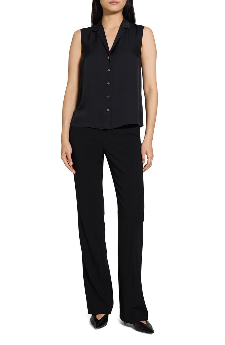 Theory Sleeveless Silk Woven Shirt, Alternate, color, 