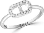 EFFY Sterling Silver Diamond Ring - 0.14 ctw