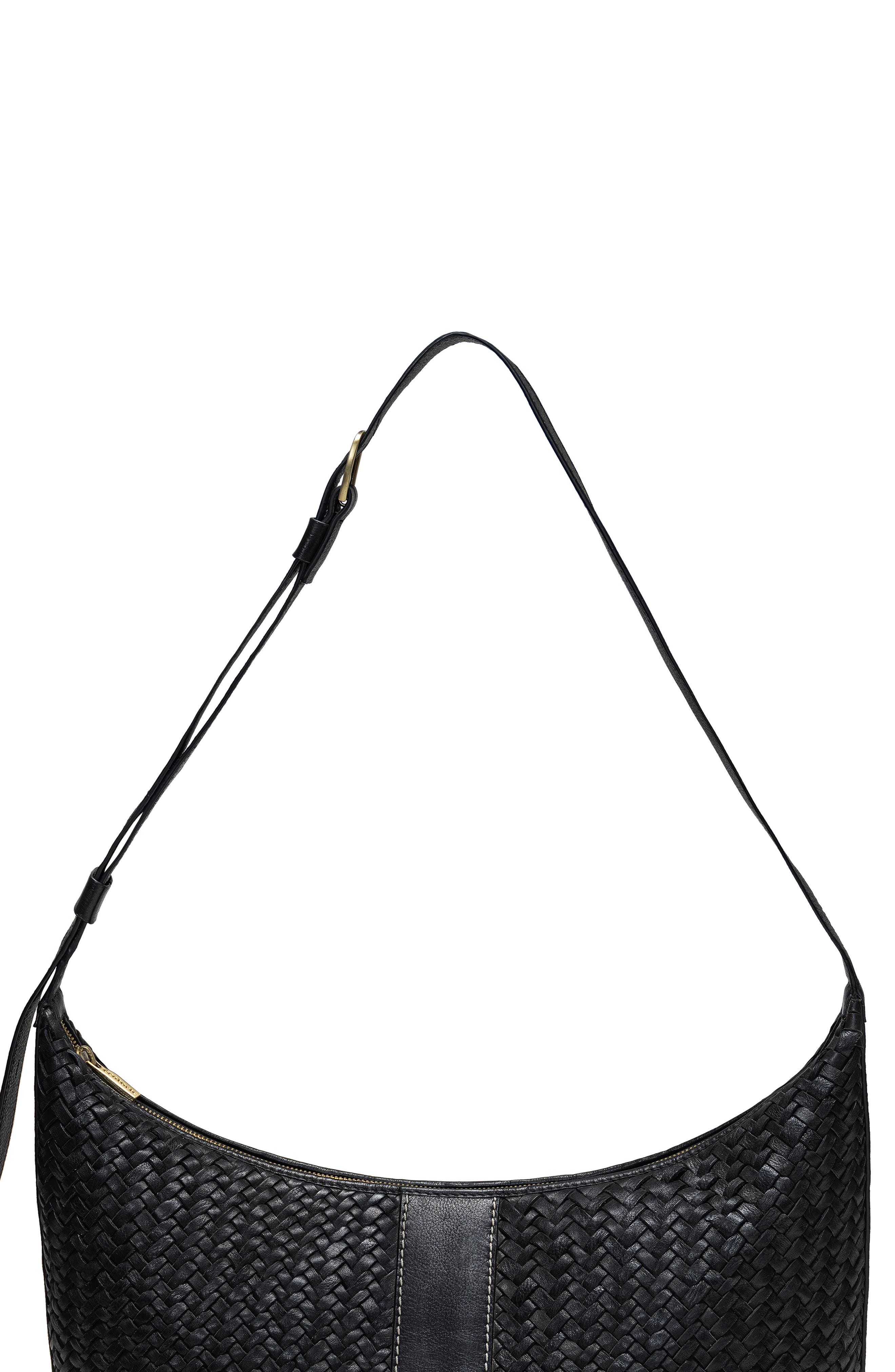 Écotorie Frisco Woven Shoulder Bag, Alternate, color, Black