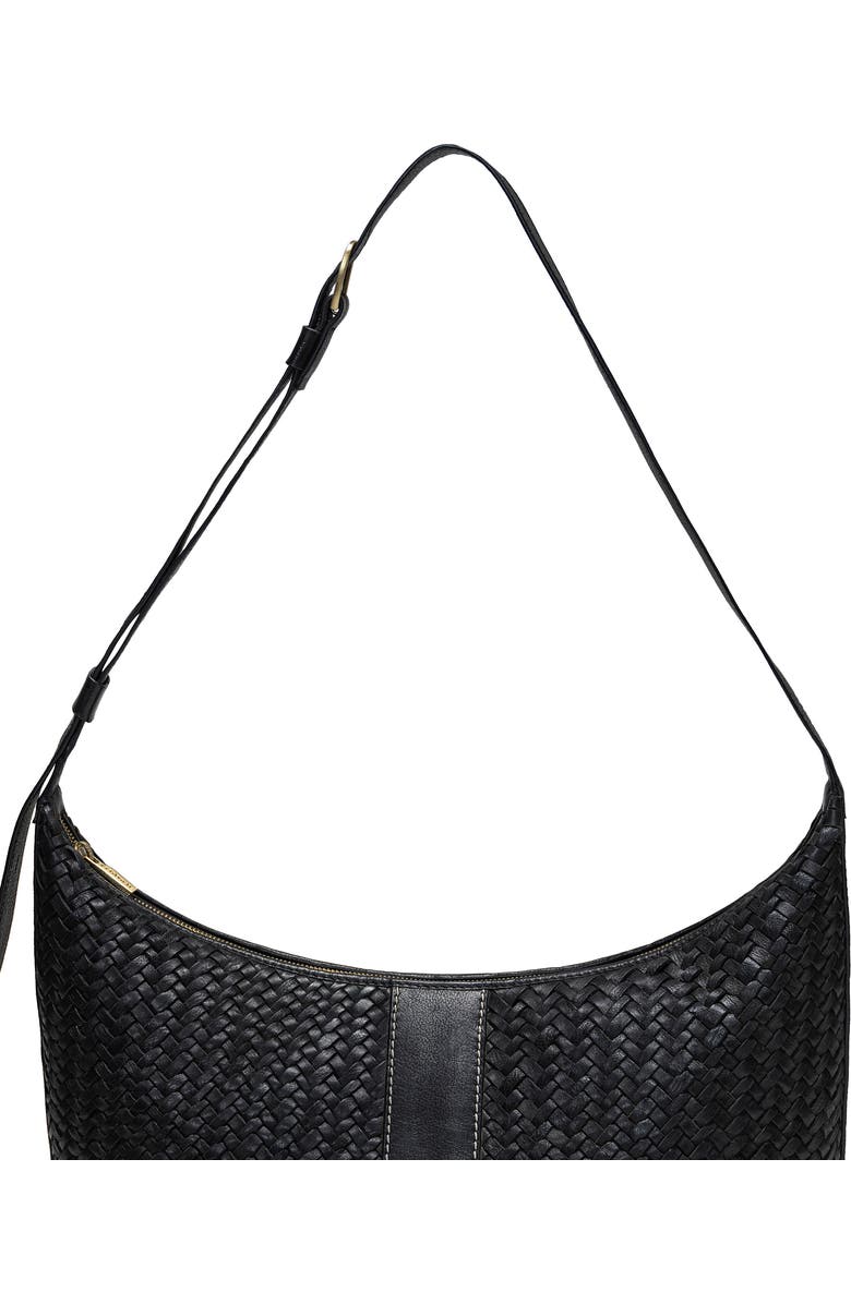 Écotorie Frisco Woven Shoulder Bag, Alternate, color, Black