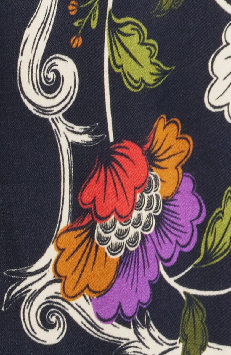 FARM Rio Roccoco Floral Minidress, Alternate, color, Black