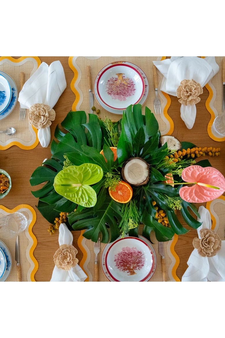 Duo Wave Buriti Placemat, Alternate, color, Yellow