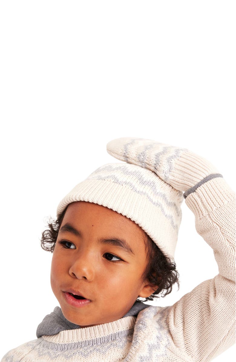 Primary Kids Fleece-Lined Fair Isle Mittens, Alternate, color,