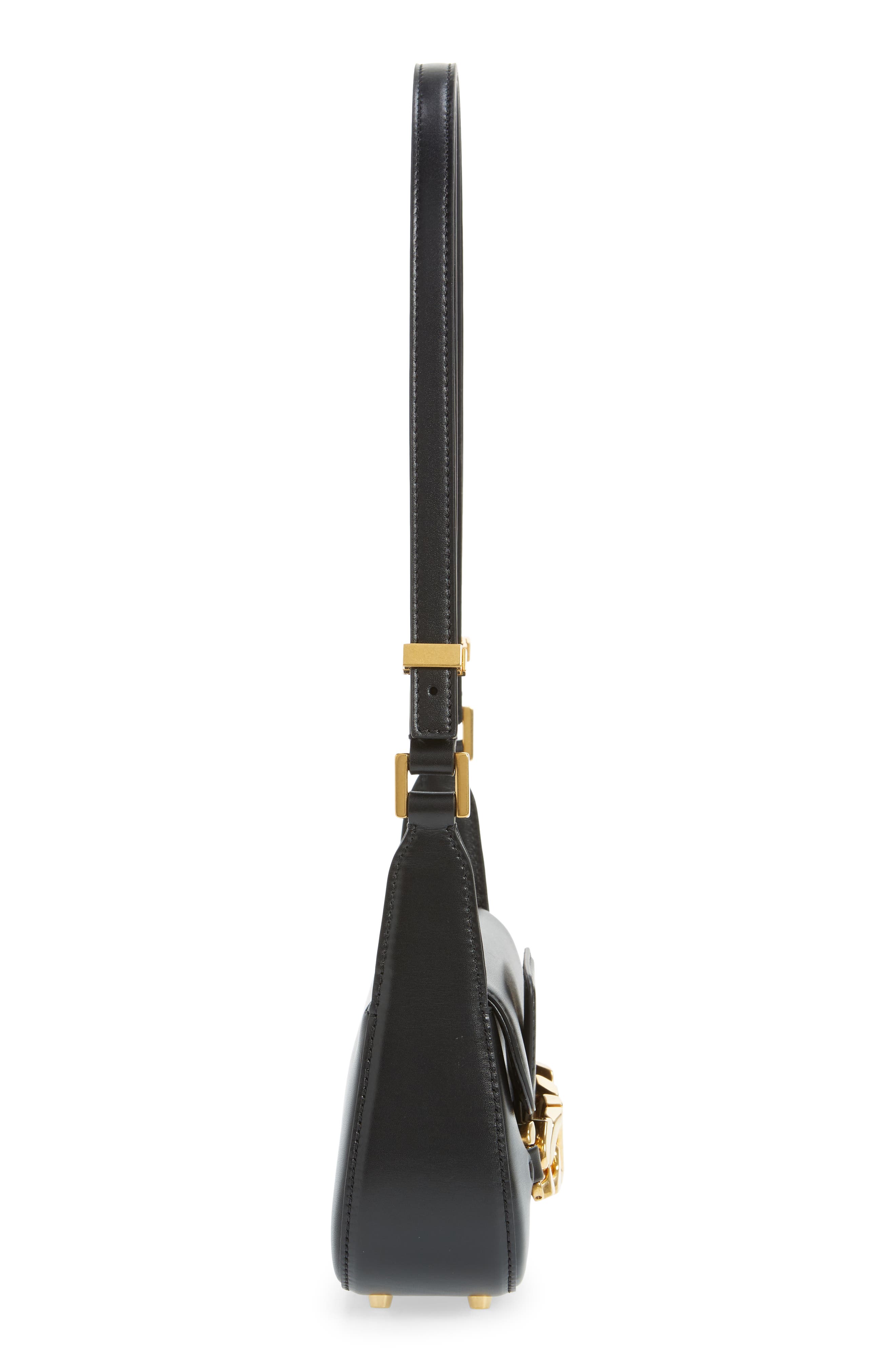 Valentino Garavani Small VLOGO Chain Leather Shoulder Bag, Alternate, color, 