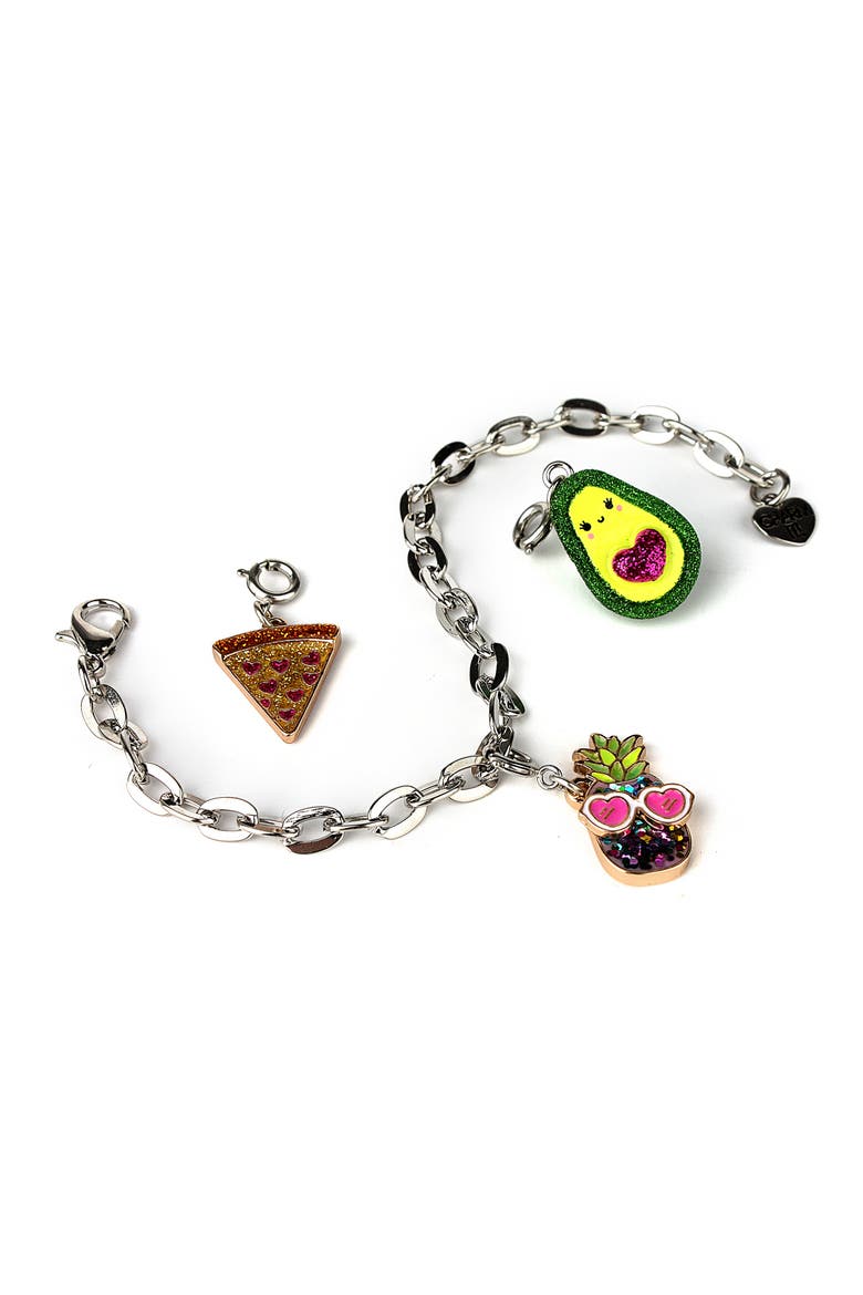 Yum Charm Bracelet Gift Set, Alternate, color, SILVER