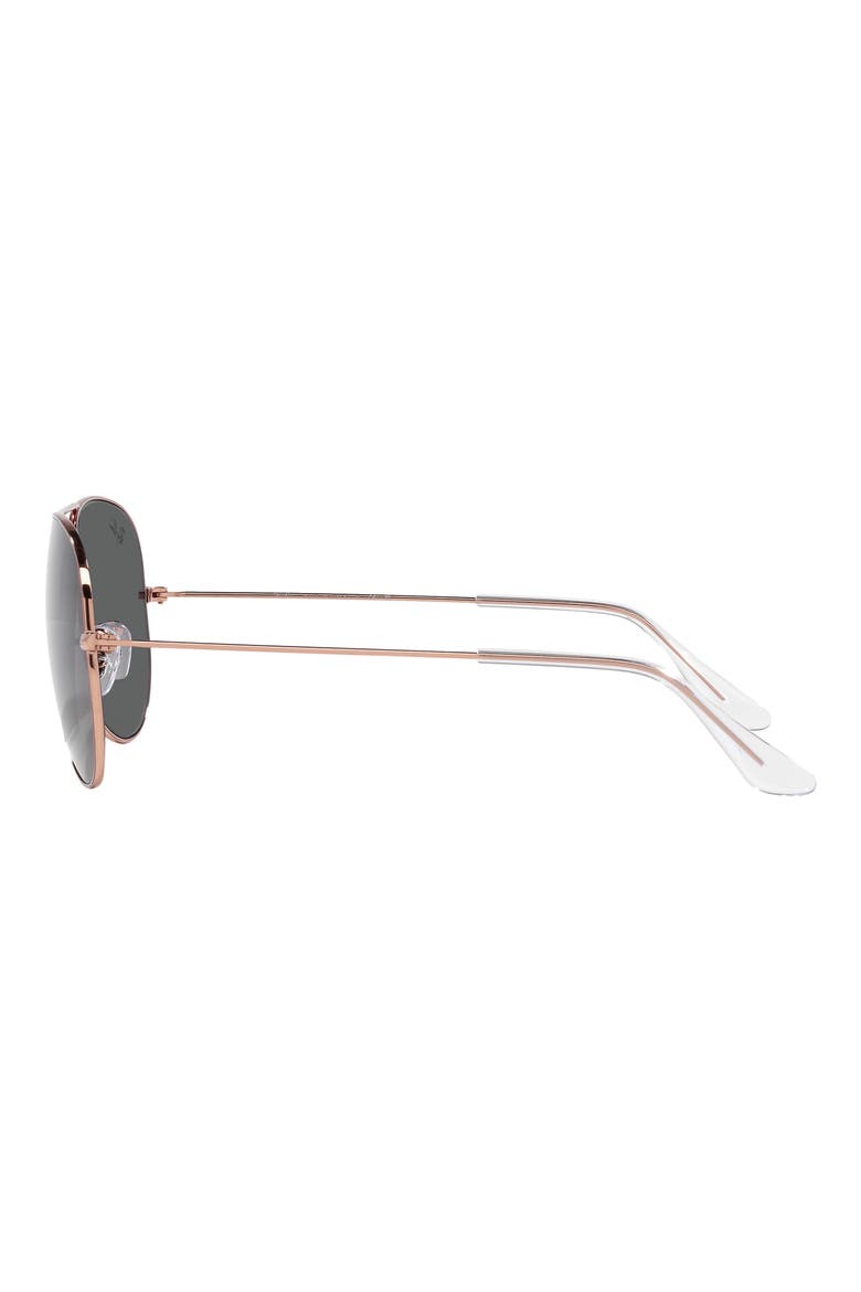 62mm Oversize Aviator Sunglasses, Alternate, color, DARK GREY