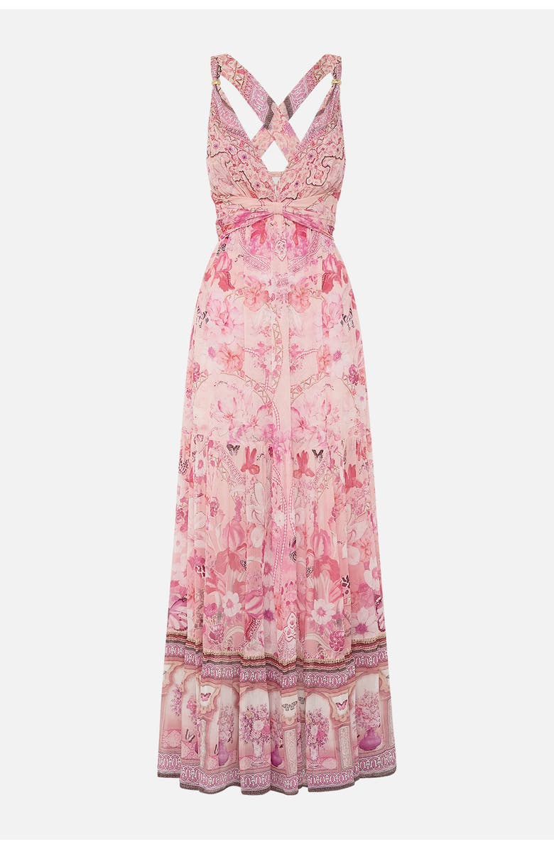 BEAD STRAP GATHERED PANEL DRESS BOTANICAL NOVELLA, Alternate, color, 