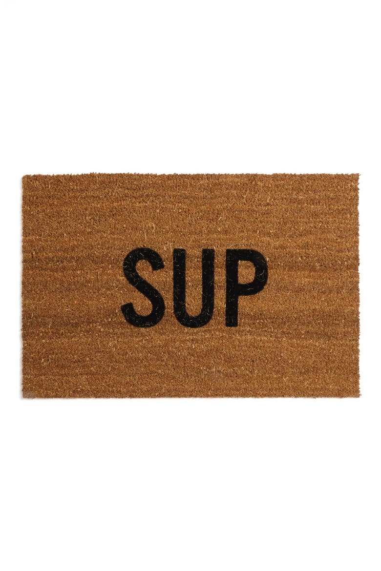 'Sup' Doormat, Main, color, BROWN