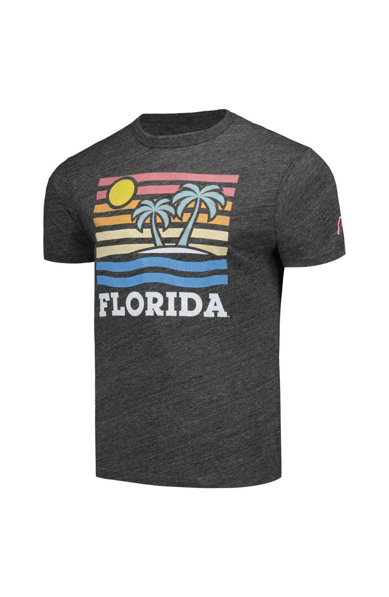 LEAGUE COLLEGIATE WEAR Men's League Collegiate Wear Heather Charcoal Florida Gators Hyper Local Victory Falls Tri-Blend T-Shirt, Alternate, color, Heather Charcoal