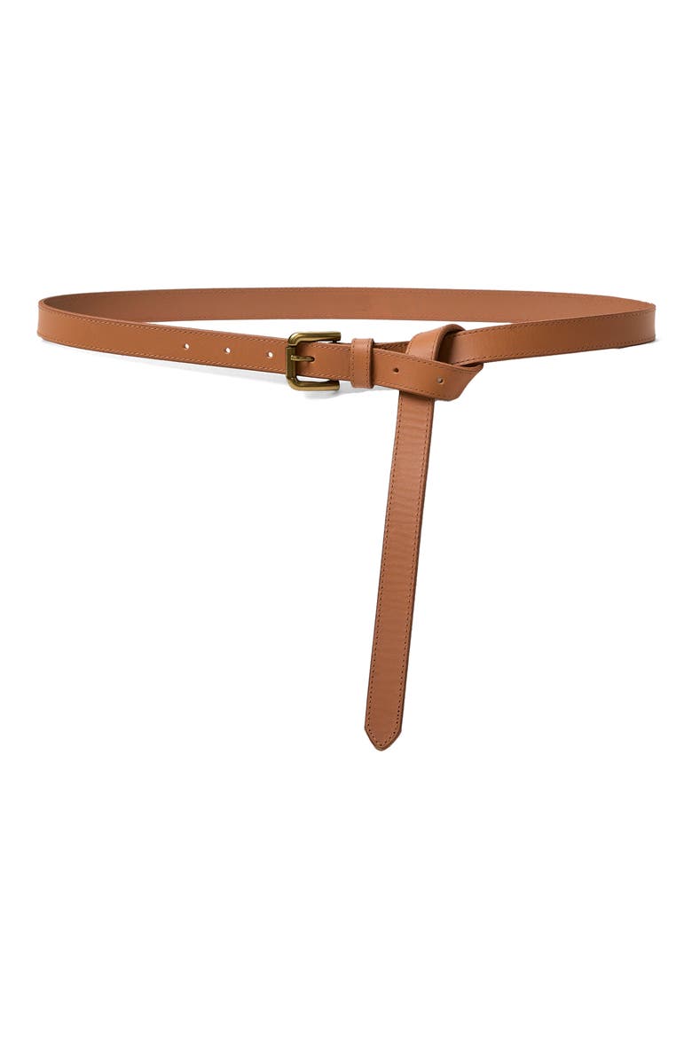 Clara Leather Belt, Main, color, CAMEL