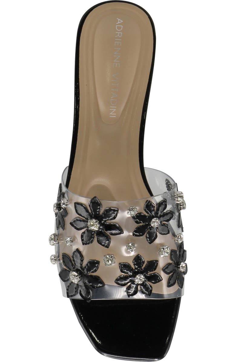 Adrienne Vittadini Parcia Wedge Slide Sandal, Alternate, color, Black Vinyl