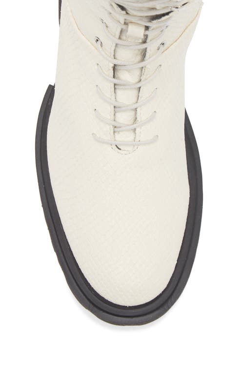 Allsaints Maren Snakeskin Embossed Leather Boot In White