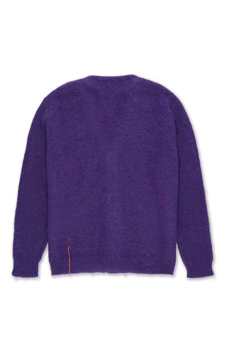 Teddy Patch Pocket Cardigan, Alternate, color, VIOLET