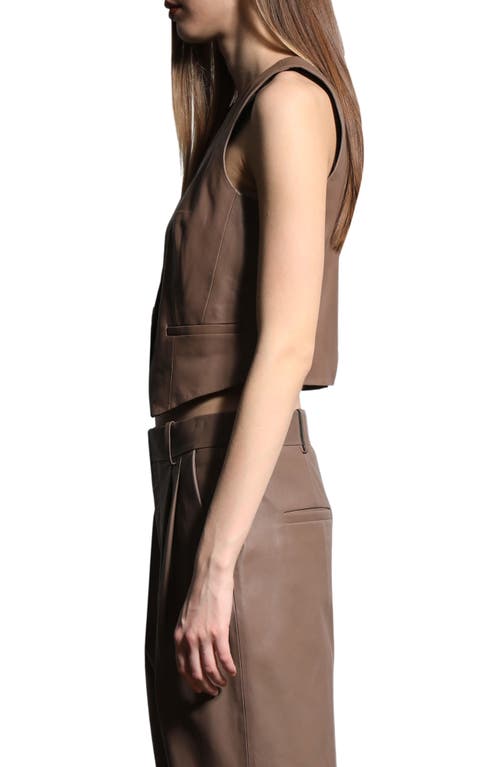 Walter Baker Leslee Leather Vest In Cedar