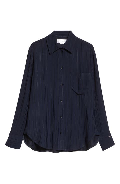 Pyjama Stripe Button-Up Shirt