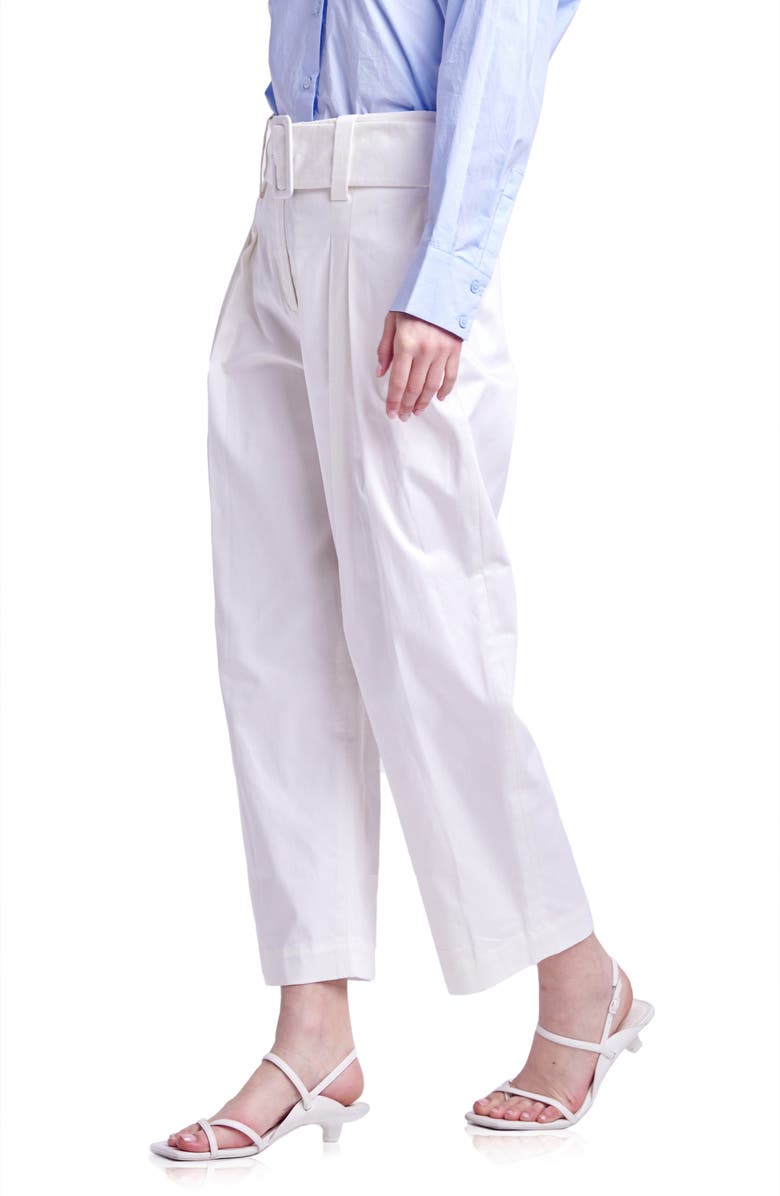 English Factory Belted Pleated Pants, Alternate, color,