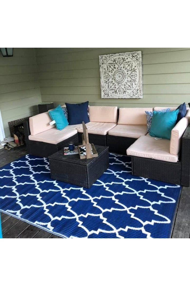 Casa Blanca Rug, Alternate, color, Blue White - 6'x9'
