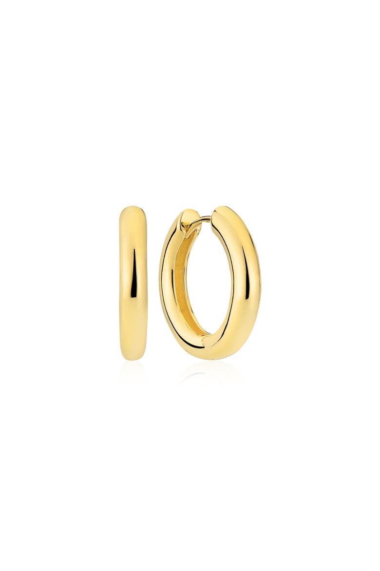 Earrings Carrara Pianura Medio, Main, color, 18k Gold Plate