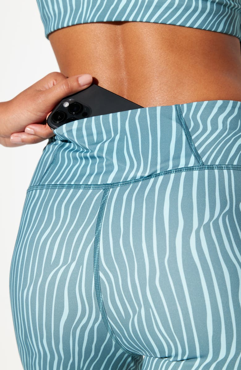 Spiritual Gangster Making Waves Lotus Leggings, Alternate, color, Cabana Blue