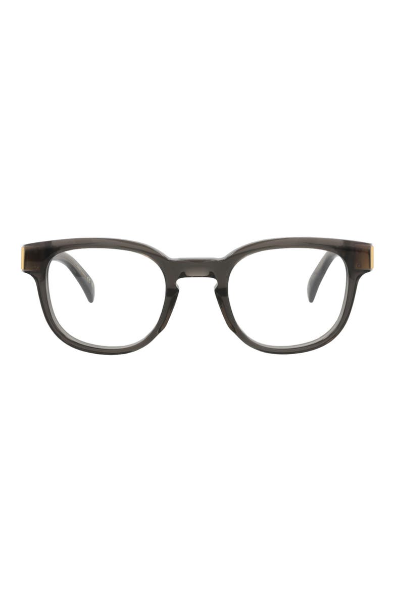 49mm Round Optical Glasses, Main, color, GREY / GREY TRANSPARENT