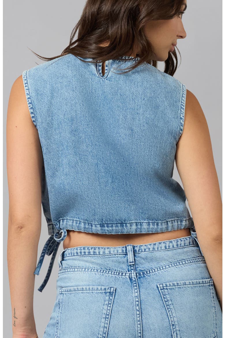 Liel Cotton Twill Top, Alternate, color, DAYDREAM WASH