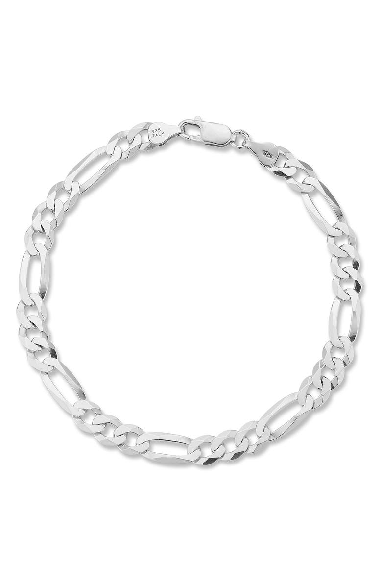 Yield of Men Men's Sterling Silver Figaro Bracelet, Main, color, Silver