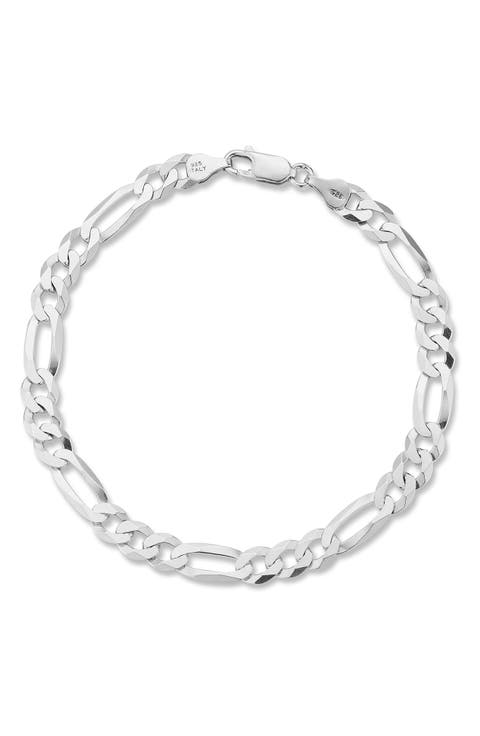 Men's Sterling Silver Figaro Bracelet