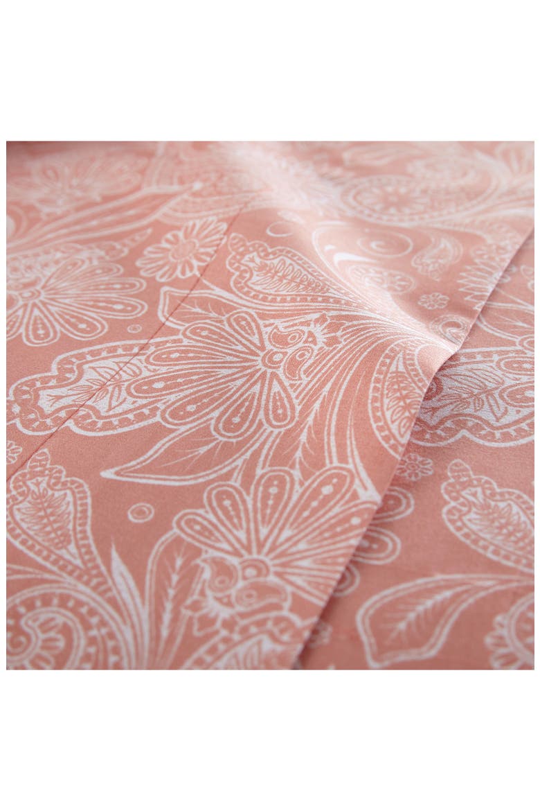 Perfect Paisley Printed Sheet Set, Alternate, color, CORAL HAZE W/ WHITE PASILEY