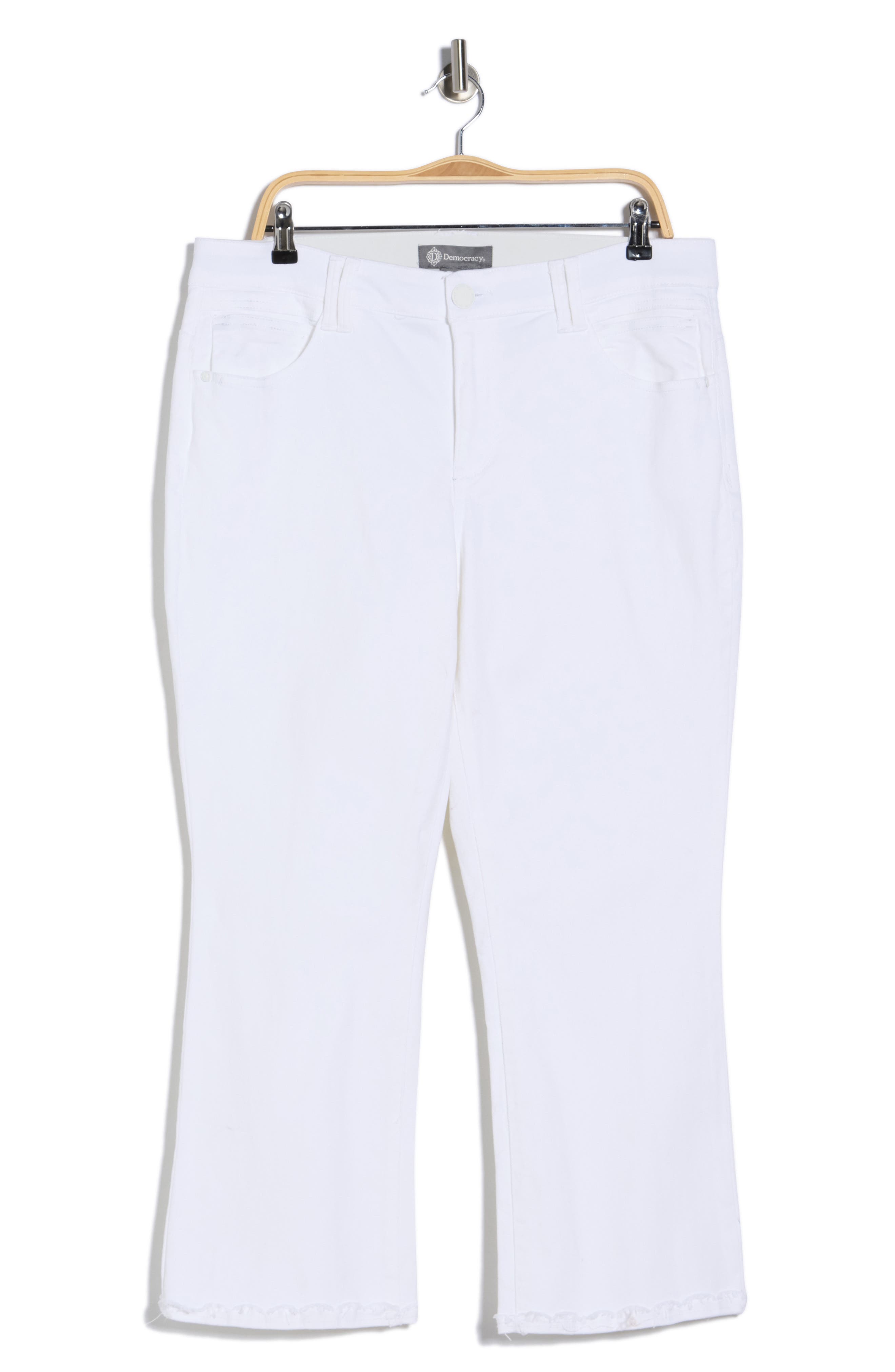 Democracy Scalloped Crop Flare Jeans