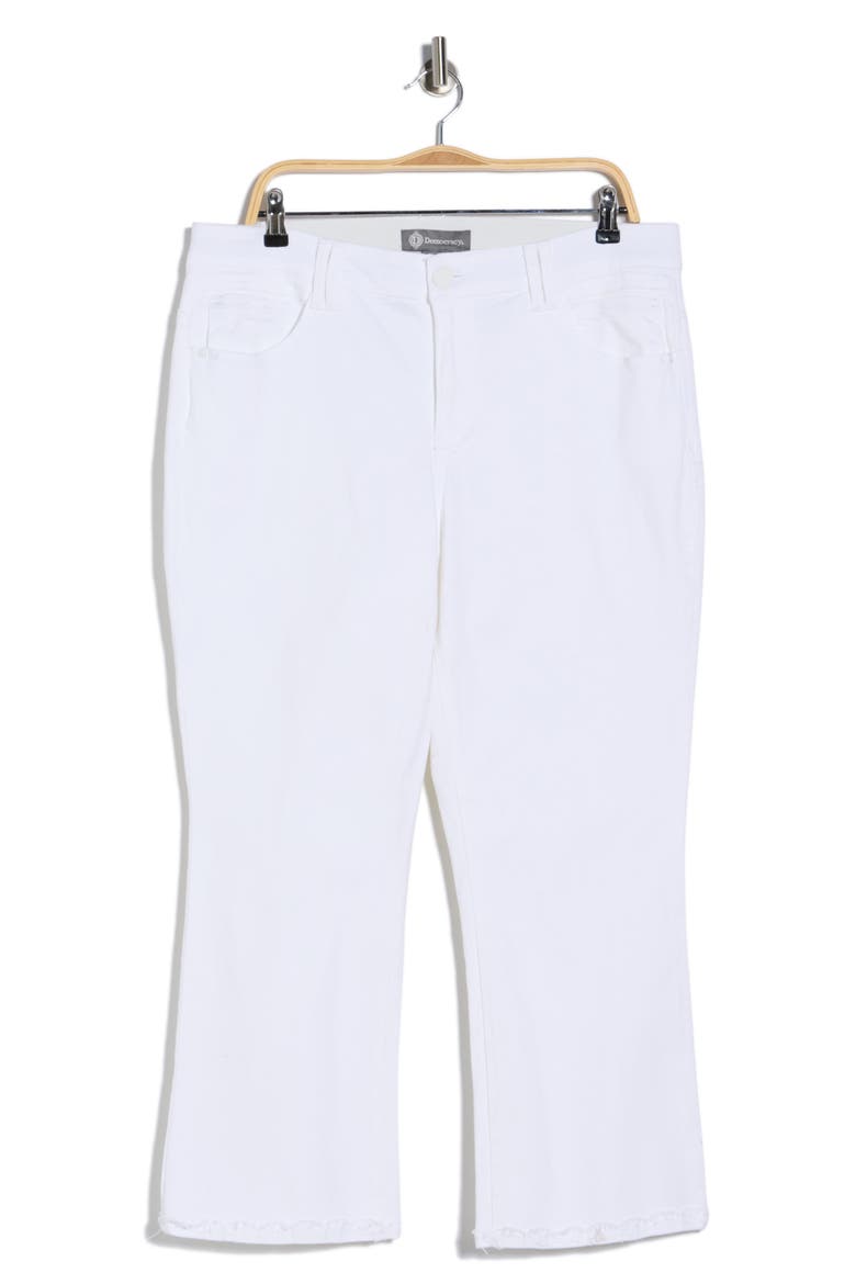 Scalloped Crop Flare Jeans, Alternate, color, OPTIC WHITE