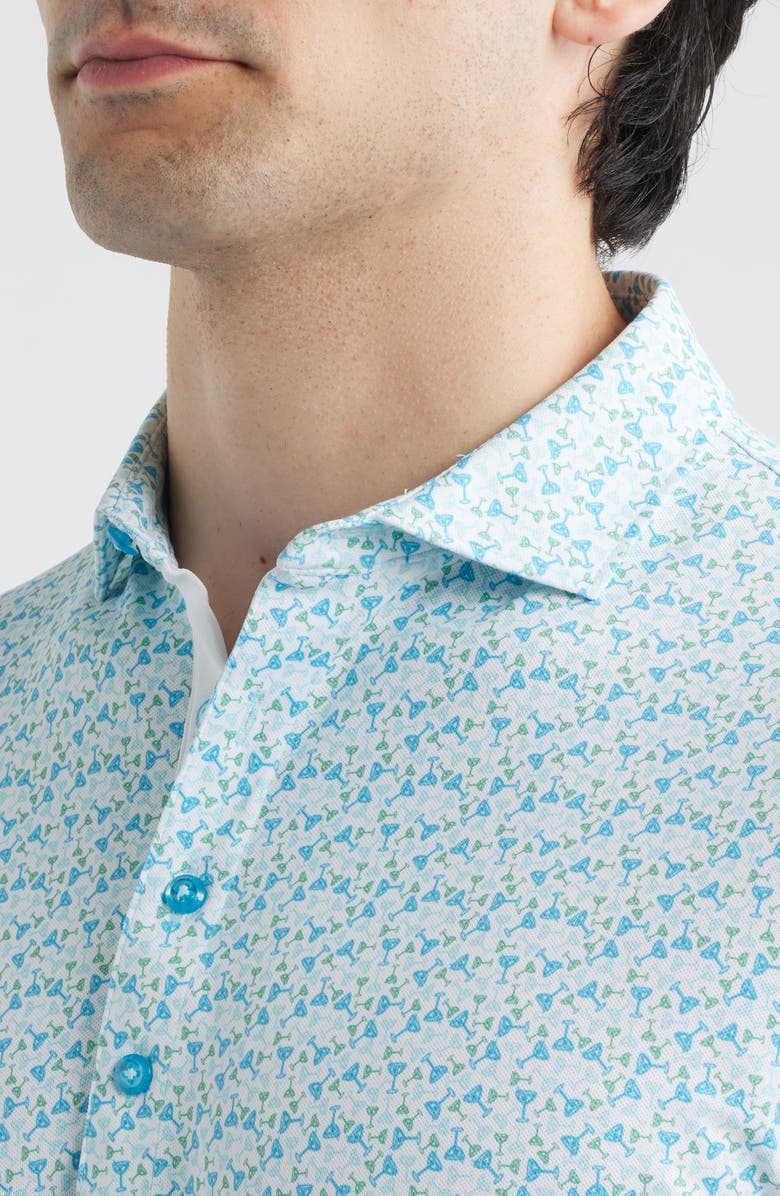 johnnie-O Cocktail Time Polo, Alternate, color, Dolphin