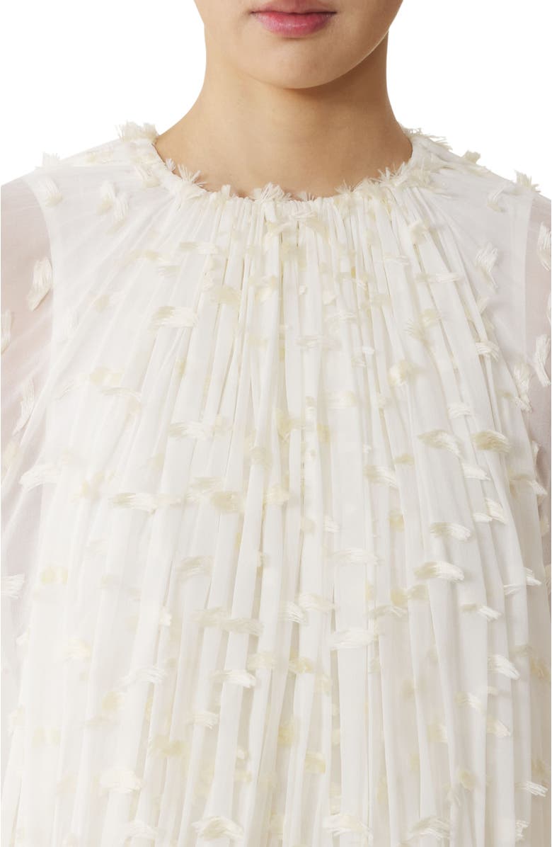 Lanvin Long Dress In Plumetis Silk, Alternate, color, White/Ivory