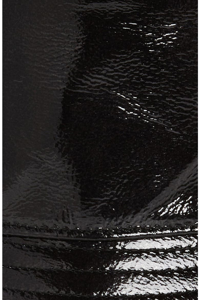Vida Patent Faux Leather Bucket Hat, Alternate, color, BLACK