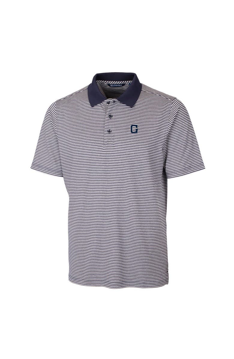 Cutter & Buck Men's Cutter & Buck Navy Georgetown Hoyas Forge Tonal Stripe Stretch Polo, Alternate, color, 
