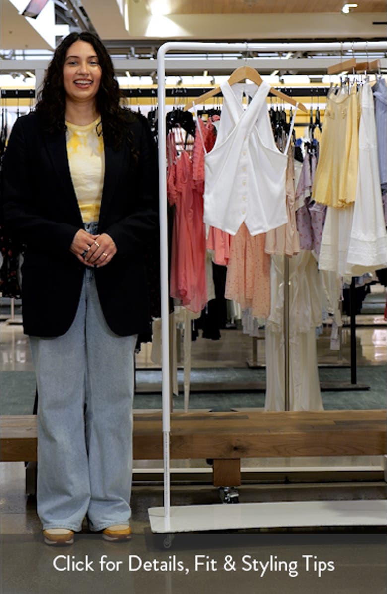 Thea Rib Stretch Cotton Halter Top, sales video thumbnail