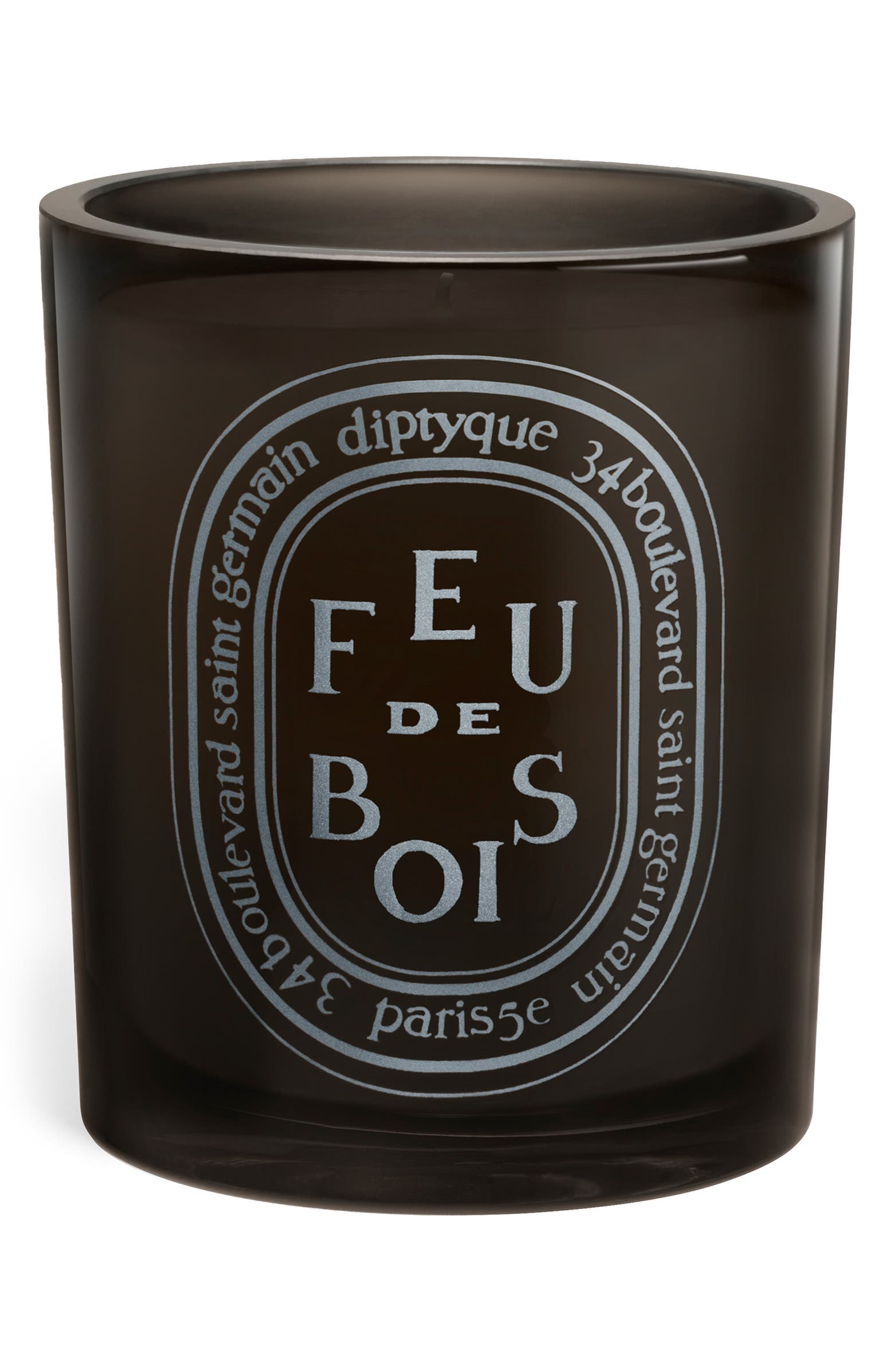 Diptyque Feu de Bois (Fire Wood) Large Scented Candle - Grey Vessel, 21.2 oz