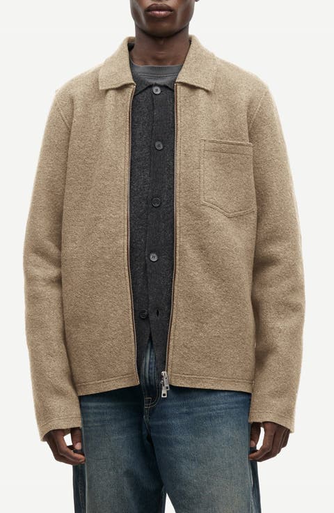 Hannes Wool Blend Zip Shirt Jacket