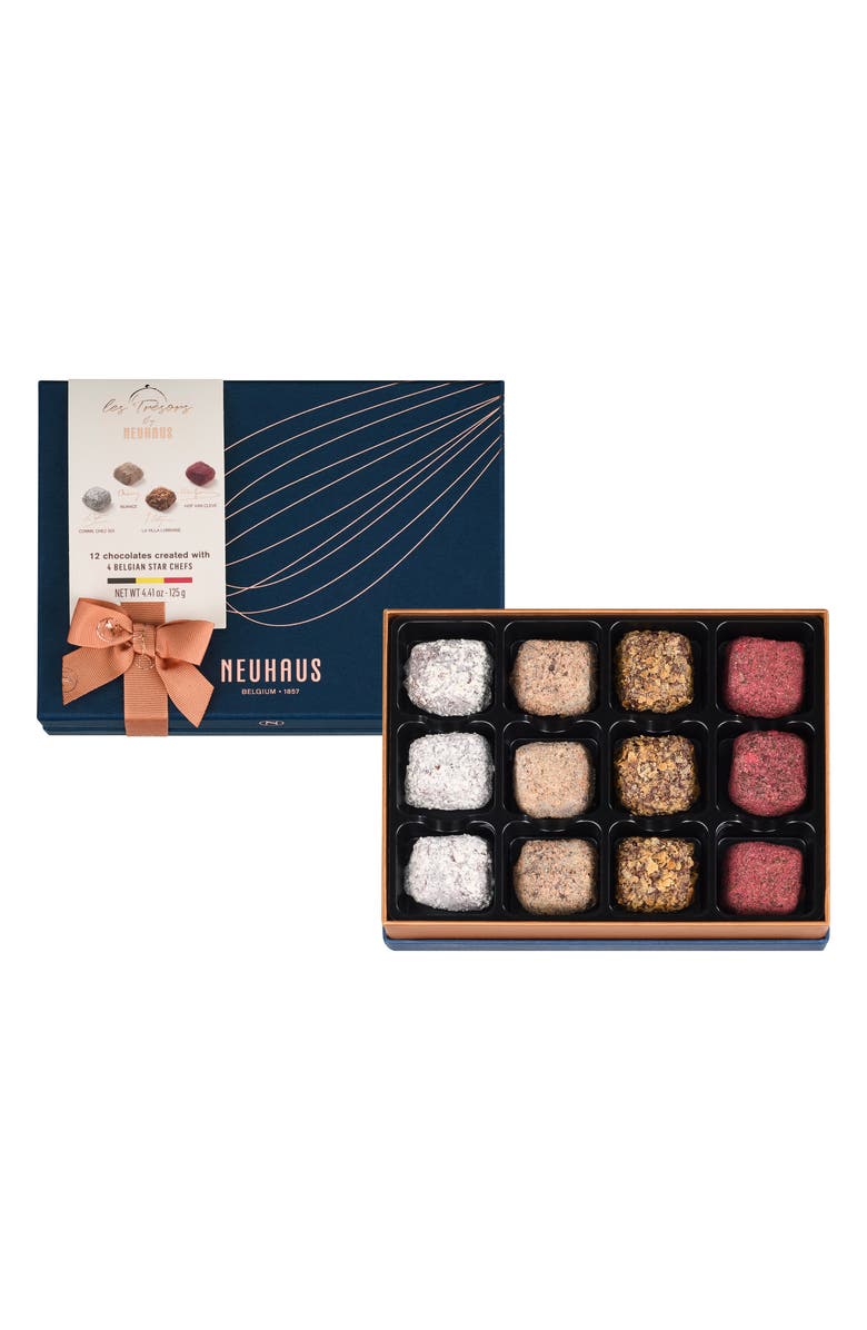 NEUHAUS Les Trèsors 12-Piece Chocolate Truffle Box, Main, color, Dark Blue