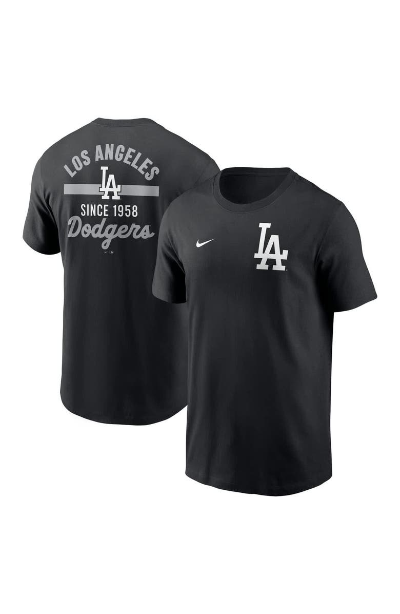 Nike Men's Nike Black Los Angeles Dodgers 2-Hit T-Shirt, Main, color, Black
