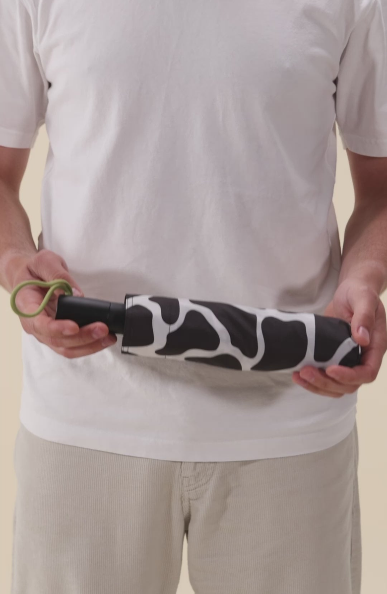 Original Duckhead Compact Umbrella with Automatic Open-Close Function, Alternate, color, Black Ripples