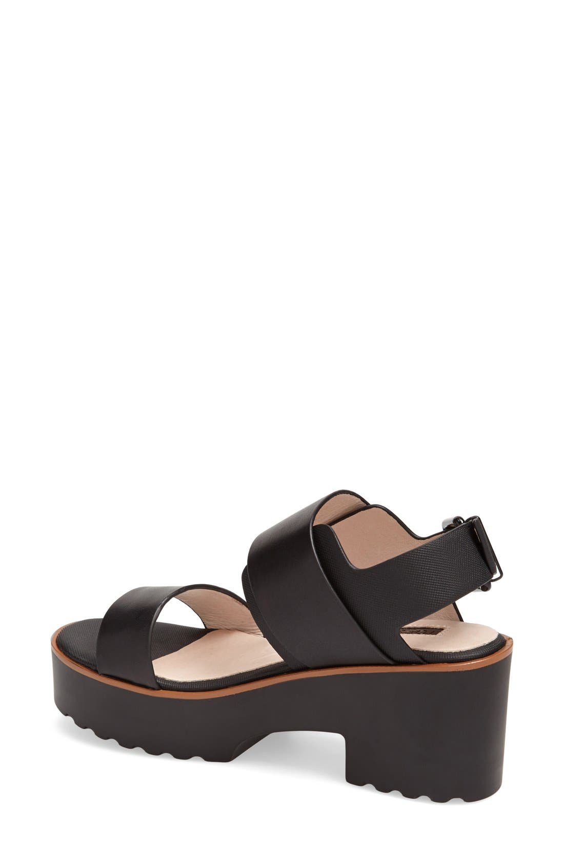 Topshop 'Ninja' Platform Sandal, Alternate, color, 