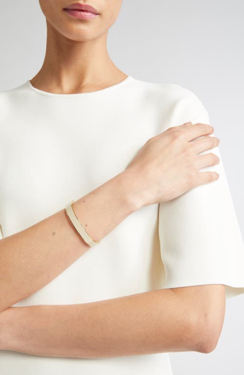 Totême Toteme Signature Enameled Bangle Bracelet In Metallic